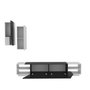 Hanah Home Mueble de TV Zebra Blanco y Negro